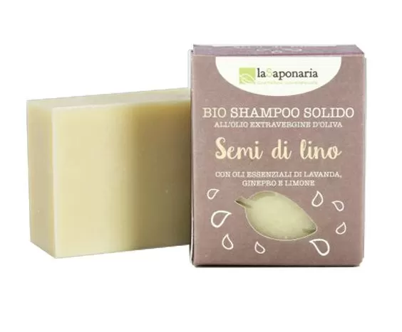 Shampoo solido ai semi di lino La Saponaria