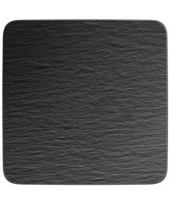 Villeroy & Boch Manufacture Rock piatto da portata/piatto da gourmet quadrato, nero/grigio