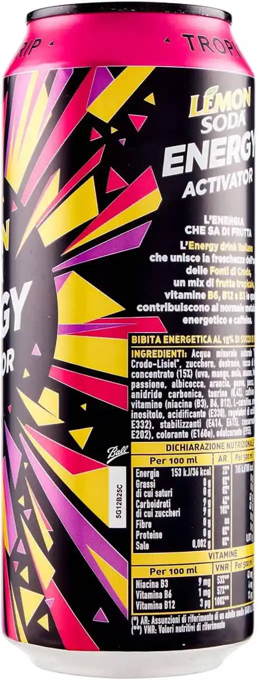 LEMONSODA ENERGY TROPICAL 50 CL - immagine 3