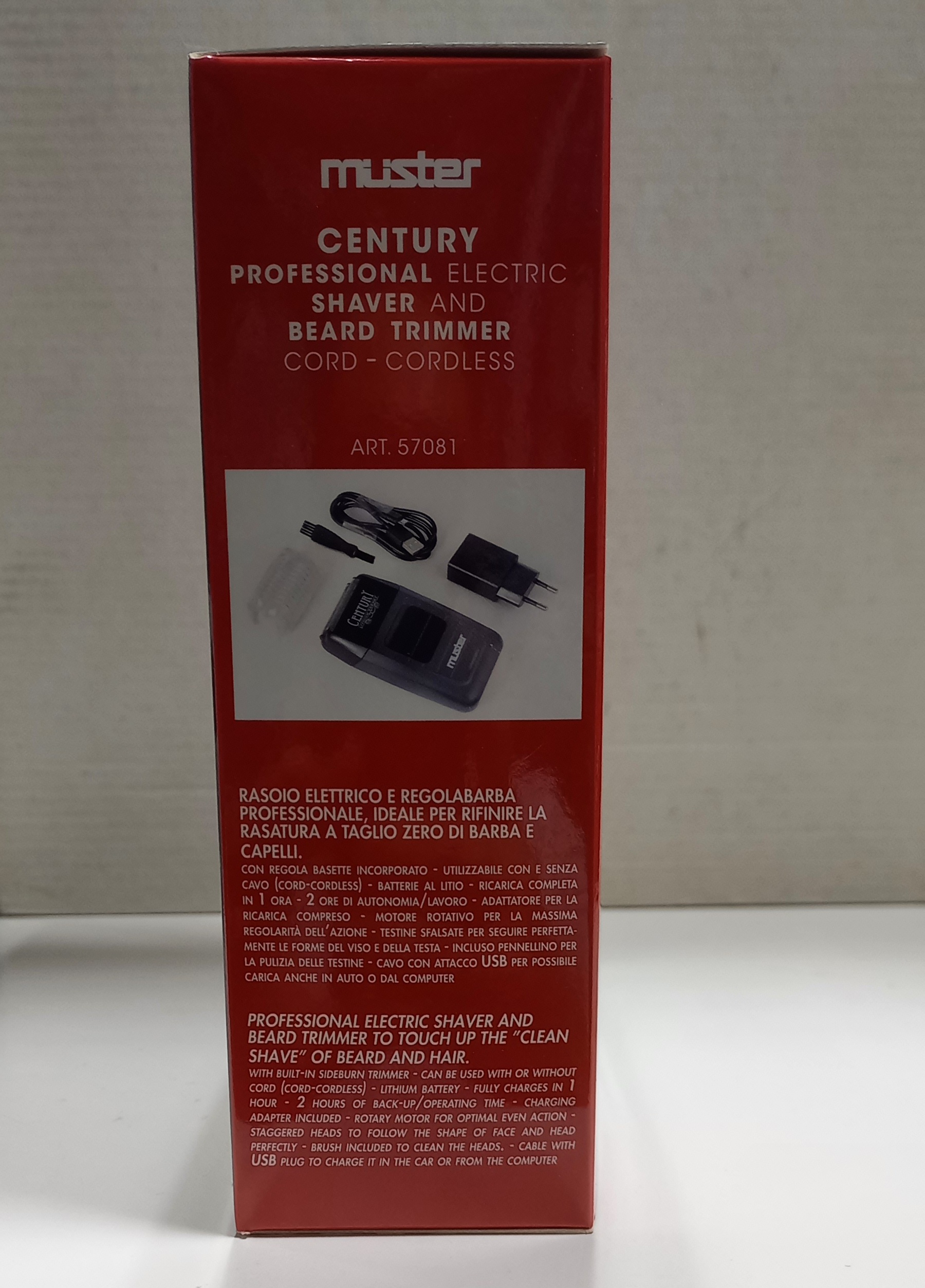 MUSTER CENTURY RASOIO ELETTRICO E REGOLABARBA PROFESSIONALE - immagine 4