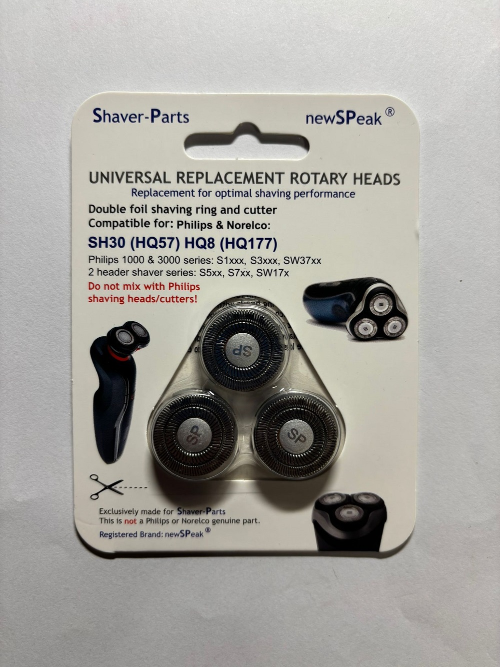 NewSpeak Testine per rasoio SH30 HQ8