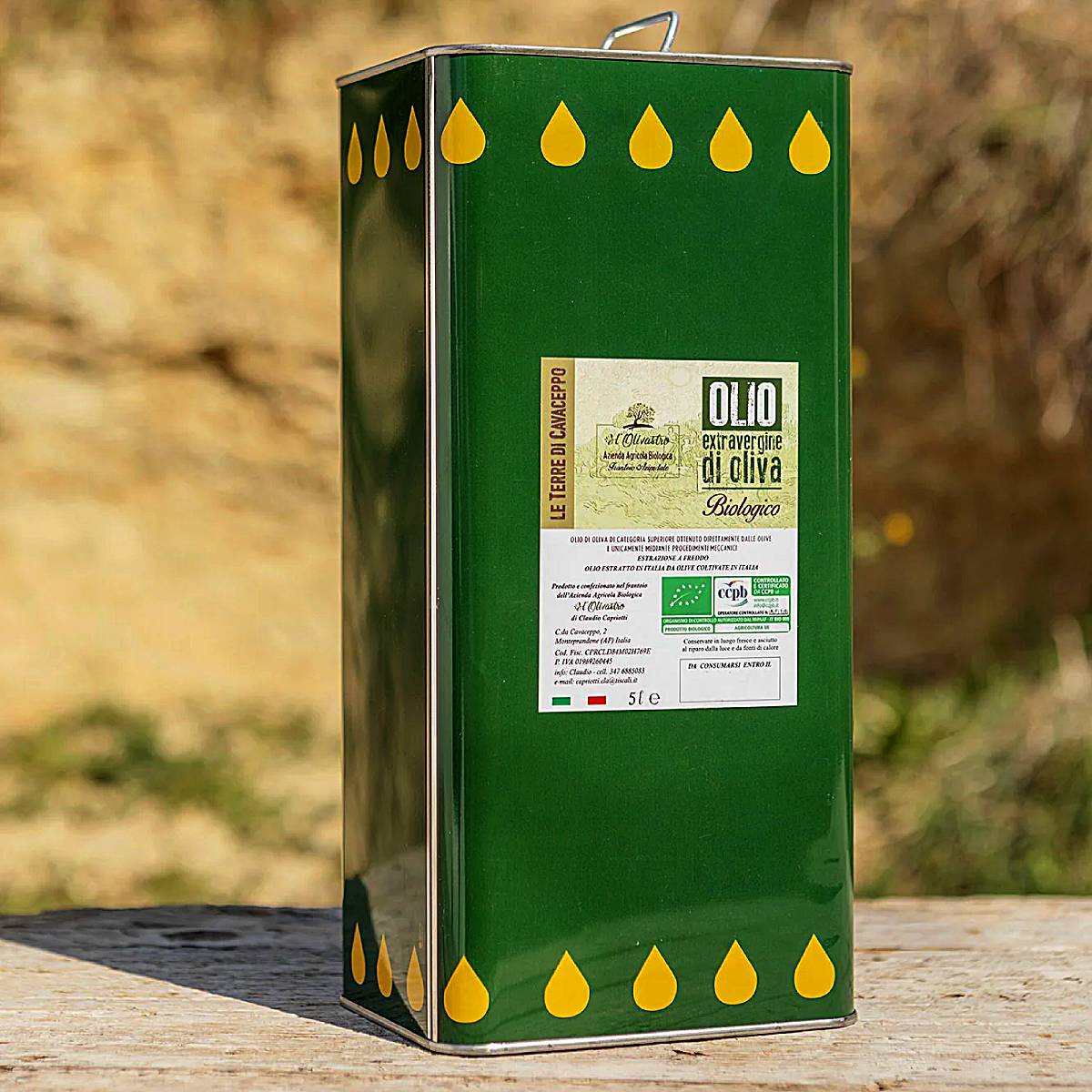 Olio EVO Bio 5 Lt – Spremuto a freddo nel nostro frantoio