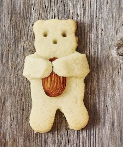 Taglia Biscotto in acciaio inox – Teddy Bear abbraccia Mandorla