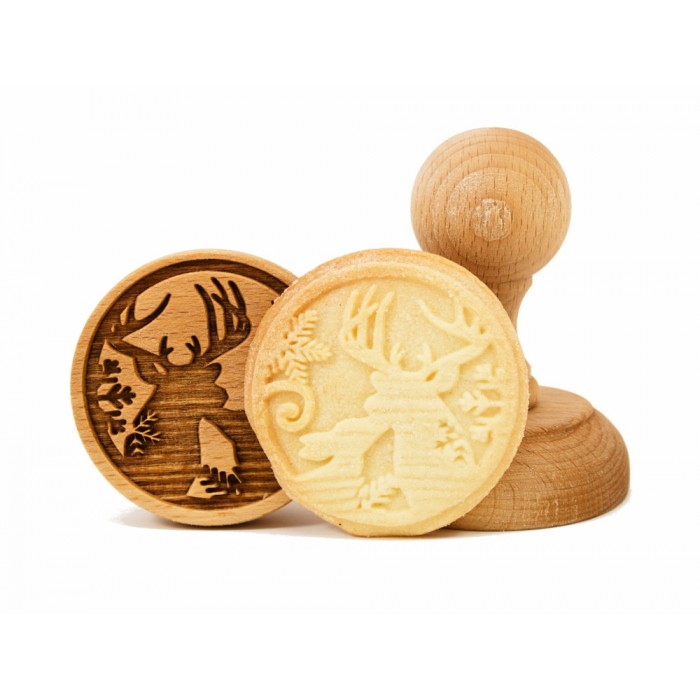 TIMBRO per BISCOTTI in legno – Cervo & Cerbiatto - immagine 4
