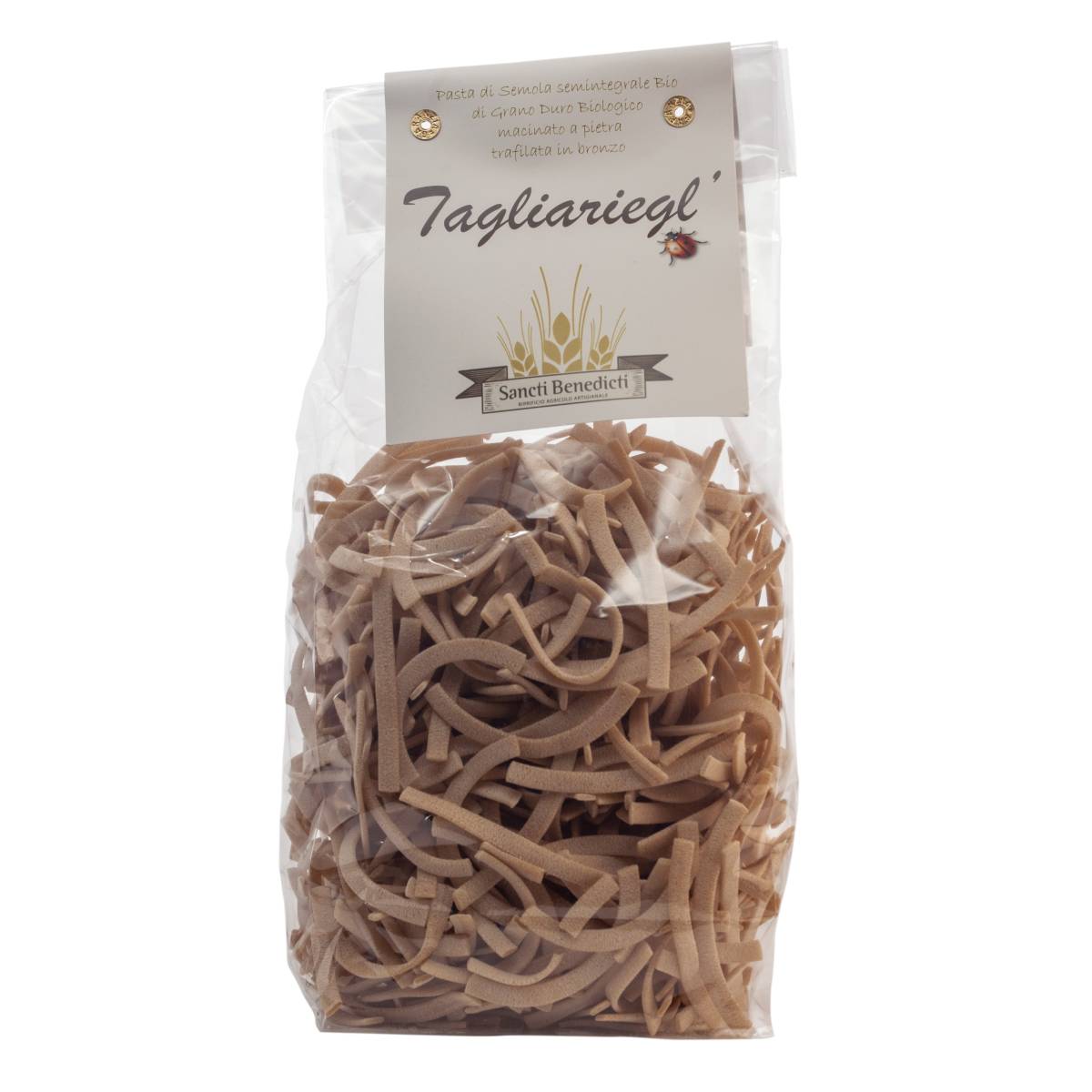 Tagliariegl’, pasta di semola semintegrale di grano duro bio