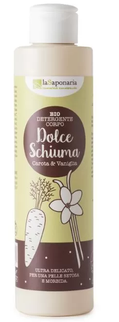 Detergente Corpo Carota e Vaniglia Dolce Schiuma La Saponaria - immagine 2
