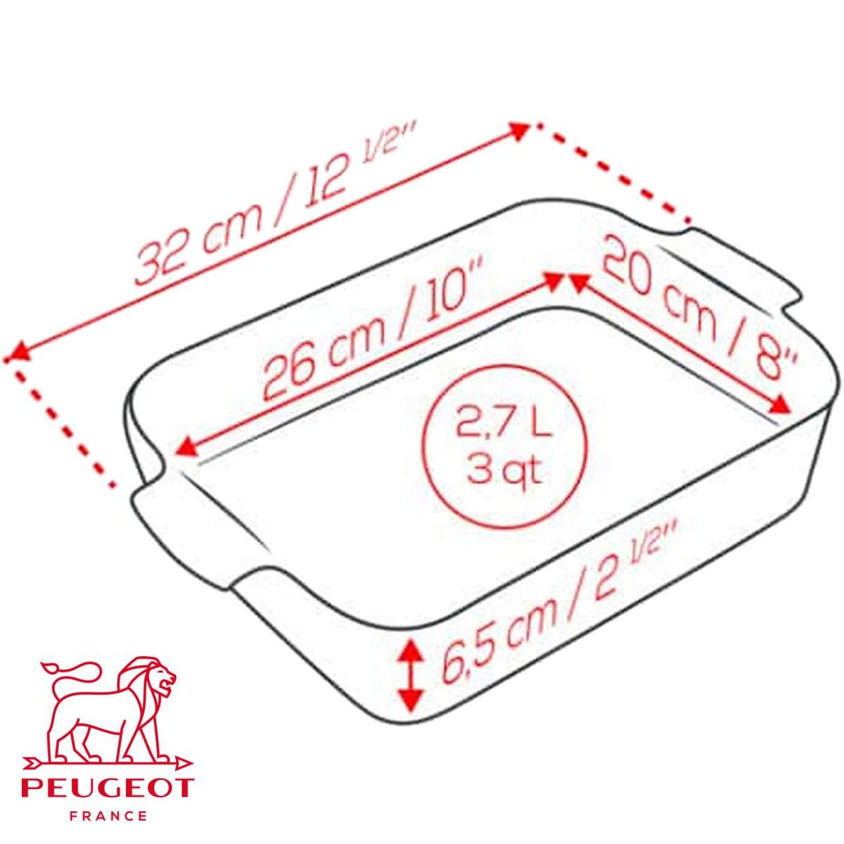 Pirofila rettangolare in ceramica Peugeot Appolia 32 cm PSP61500 - immagine 8