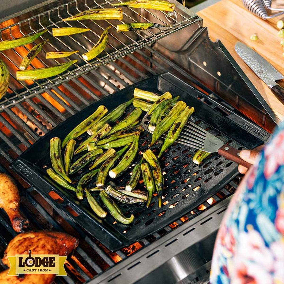 Piastra Lodge in ghisa forata L15RCGT - immagine 5