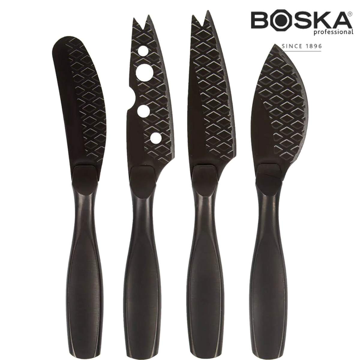 Set 4 coltelli da formaggio Monaco+ nero Boska 307088 - immagine 3