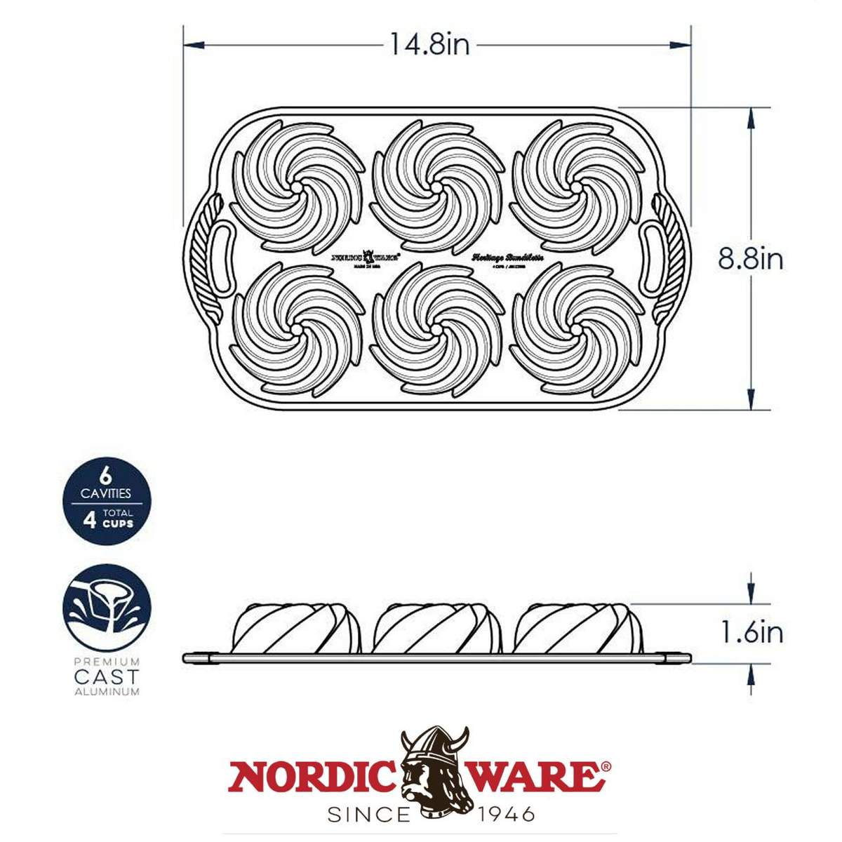 Stampo Heritage Bundtlette Nordic Ware NW 88077 - immagine 7