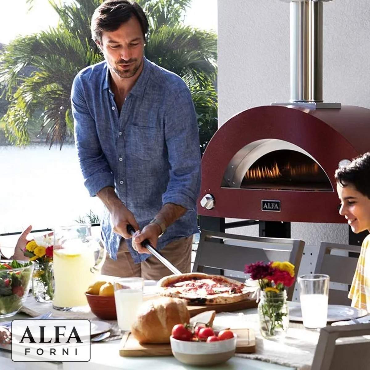 Forno pizza Alfa Forni Moderno 3 pizze a legna o gas/ibrido FXMD-3P-L - immagine 7