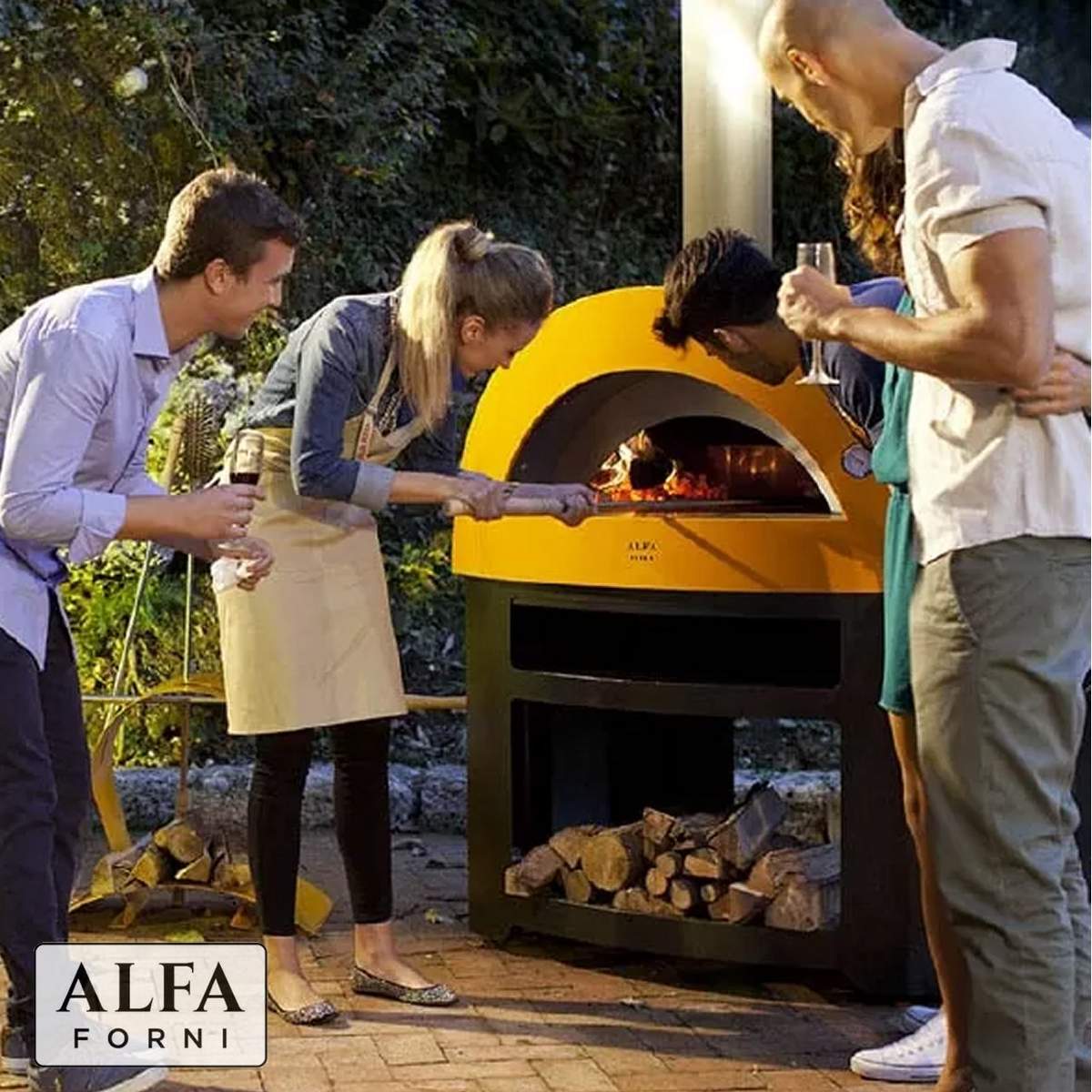 Forno pizza Alfa Forni Moderno 3 pizze a legna o gas/ibrido FXMD-3P-L - immagine 8