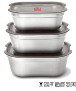 Set 3 Lunch Box multifunzione Black+Blum FBSSBX-017FR