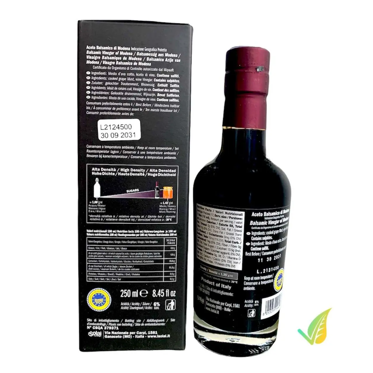 Aceto Balsamico di Modena Monovitigno IGP 250ml - immagine 3