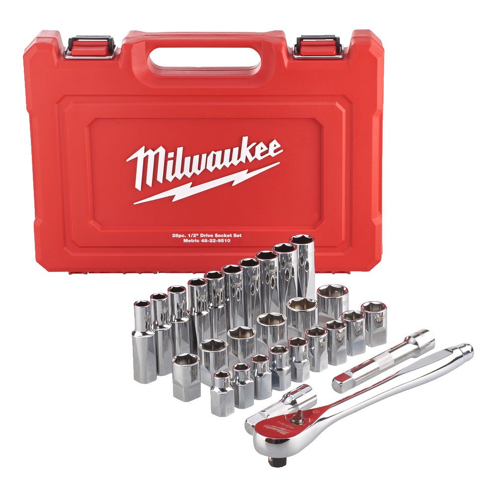 Milwaukee SET 28 PEZZI CRICCHETTO BUSSOLE 1/2″ ART. 4932471864