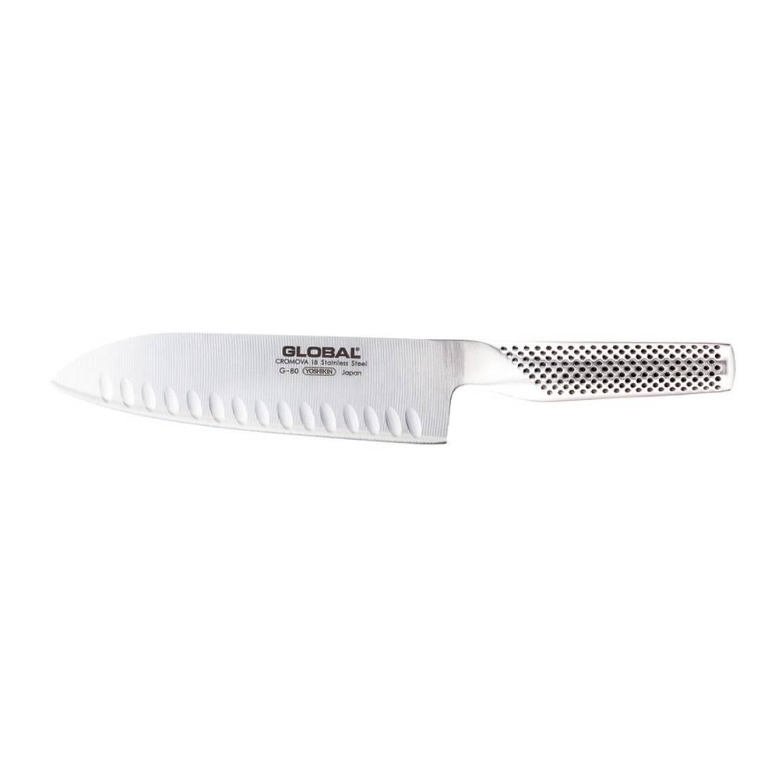 Coltello Global G80 – Santoku Olivato cm 18/30,5