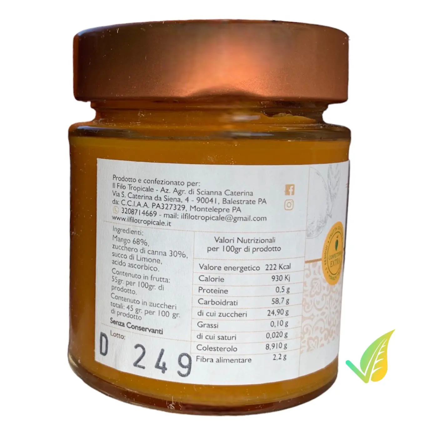 Confettura di Mango 160g - immagine 3