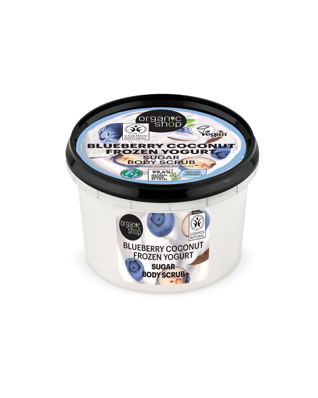 BLUEBERRY COCONUT FROZEN YOGURT BODY SCRUB organic shop