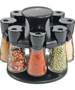 Porta Spezie con 8 Barattoli (vuoti) – cm Ø19×17