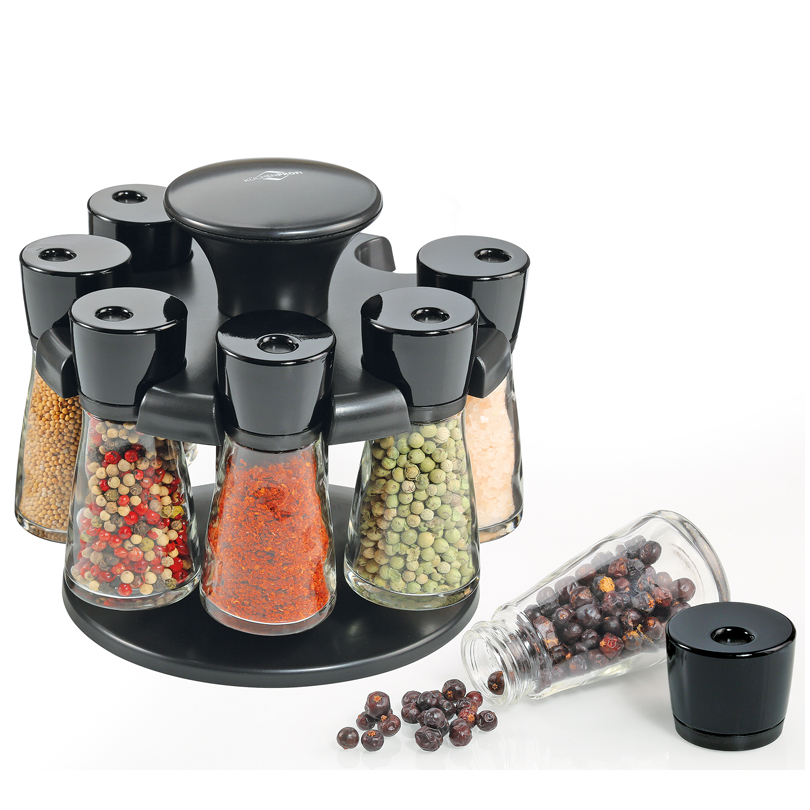 Porta Spezie con 8 Barattoli (vuoti) – cm Ø19×17 - immagine 3