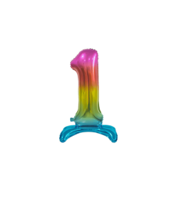 Palloncino N°1 Arcobaleno 30″ Cm.76 – Autoreggente