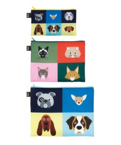 Zip Pocket Loqi – 3 Buste da Viaggio “Stephen Cheetham – Dogs & Cats”