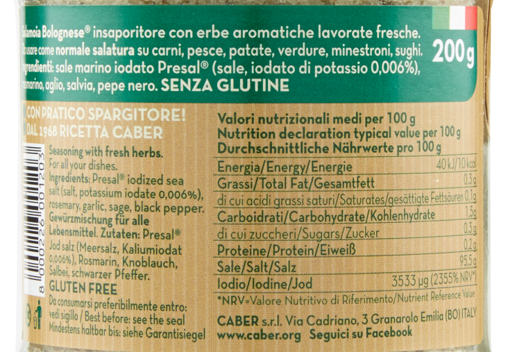 Salamoia Bolognese senza Aglio CABER 200gr - immagine 3
