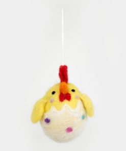 Decoro di Pasqua in Feltro di Lana – Gallina (made in Nepal)