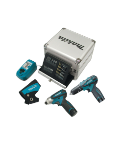 Makita KIT LITIO 10,8V DK1493X1 COPPIA DI AVVITATORI 2 BATTERIE + ACCESSORI