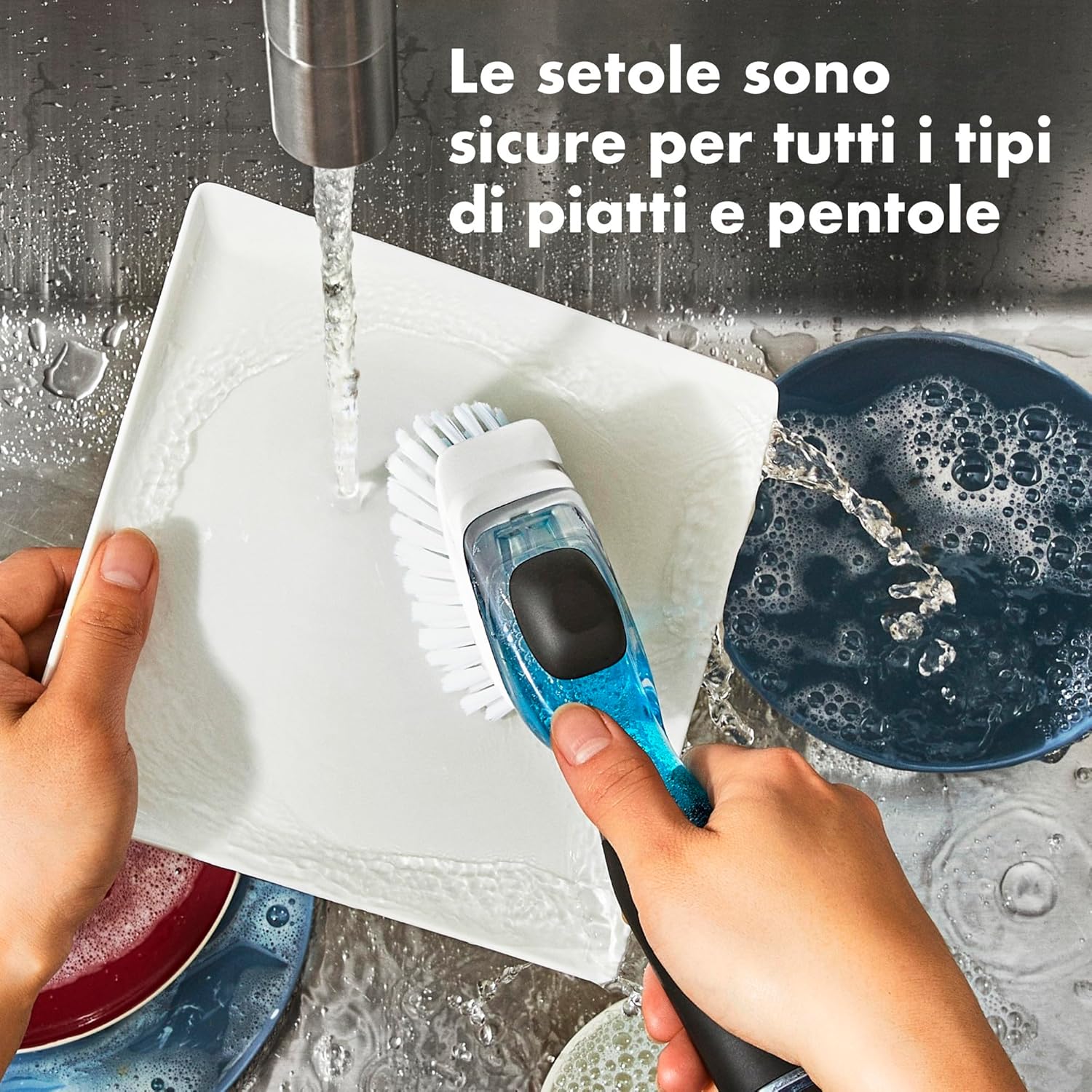 Testa di Ricambio per Spazzola lavapiatti con dispenser sapone OXO - immagine 7