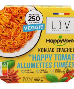 Liv Happy Food Spaghetti di Konjac Pomodoro e Straccetti Vegetali Affumicati 300 g.