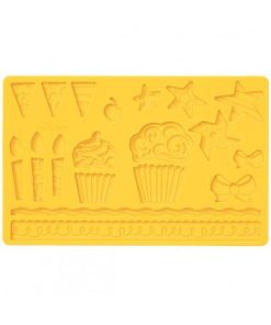 Stampo in Silicone per Decori in Pasta di Zucchero “Compleanno”